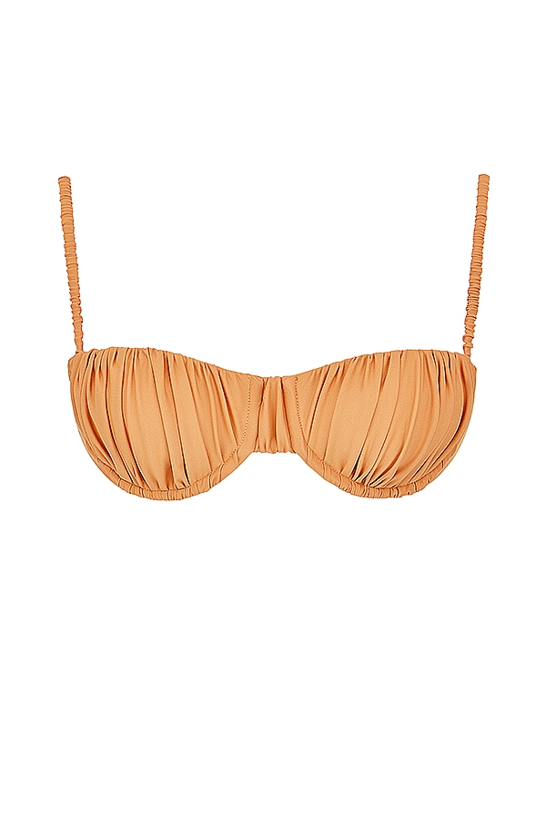 Cassis  Light Orange Ruched Bikini Top — image 11