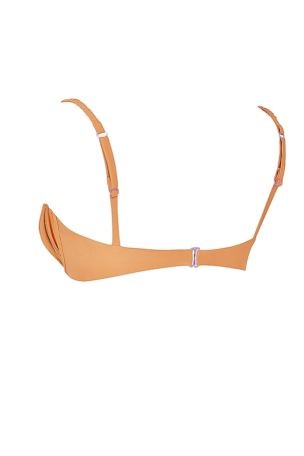 Cassis  Light Orange Ruched Bikini Top — image 12