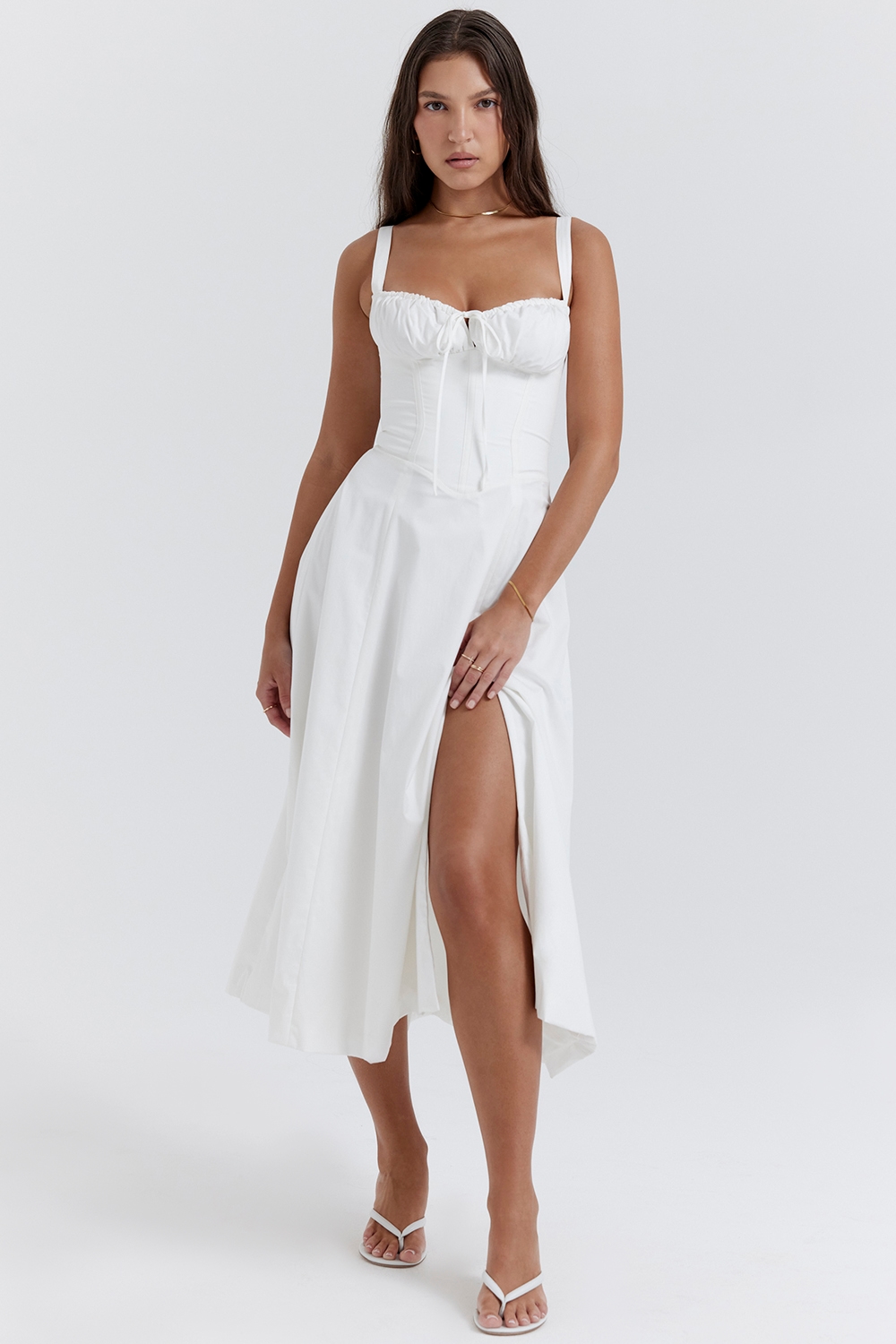 Carmen  White Bustier Sundress — image 1