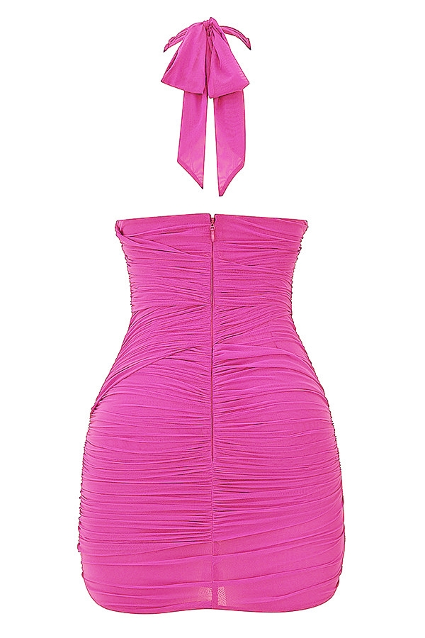 Mistress Rocks Magenta Halter Mini Dress - SALE — image 14