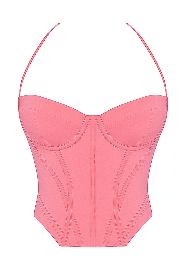 Mistress Rocks Coral Halter Corset - SALE — image 12