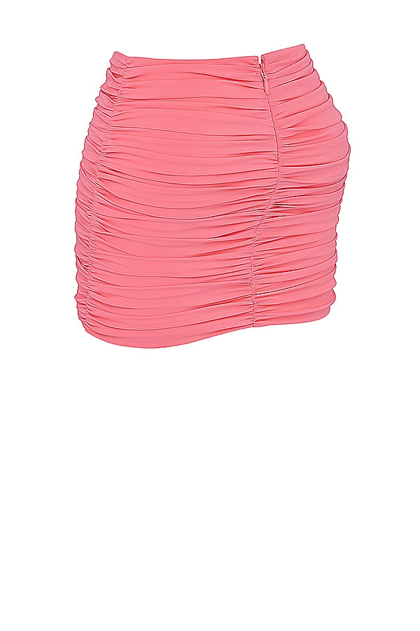 Mistress Rocks Coral Gathered Mini Skirt - SALE — image 14