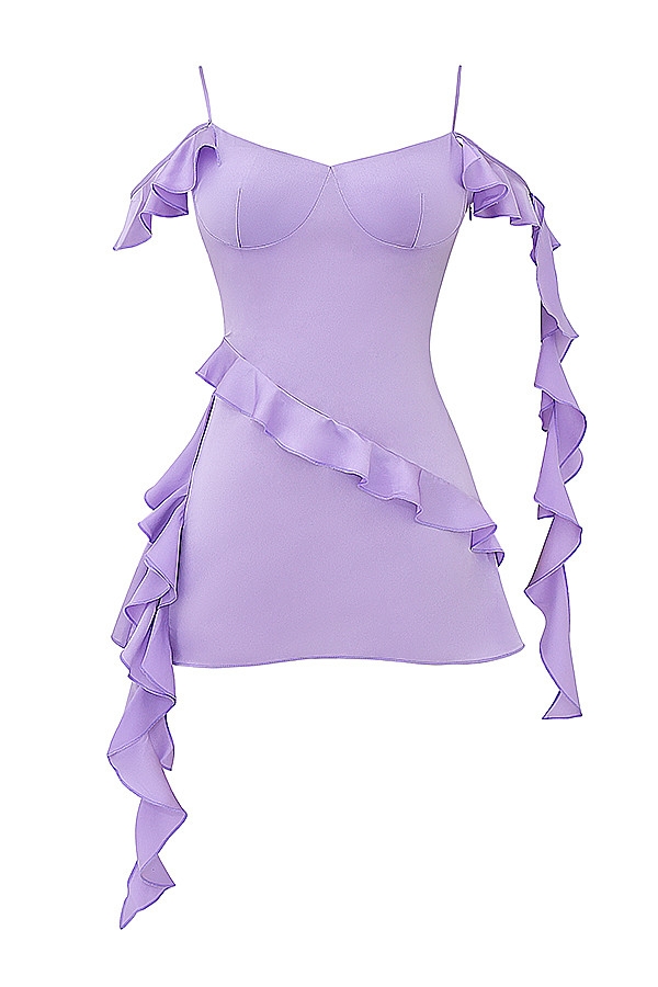 Mistress Rocks Lavender Ruffle Mini Dress - SALE — image 8