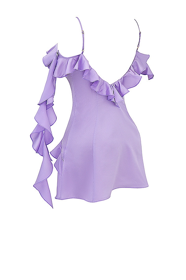 Mistress Rocks Lavender Ruffle Mini Dress - SALE — image 9
