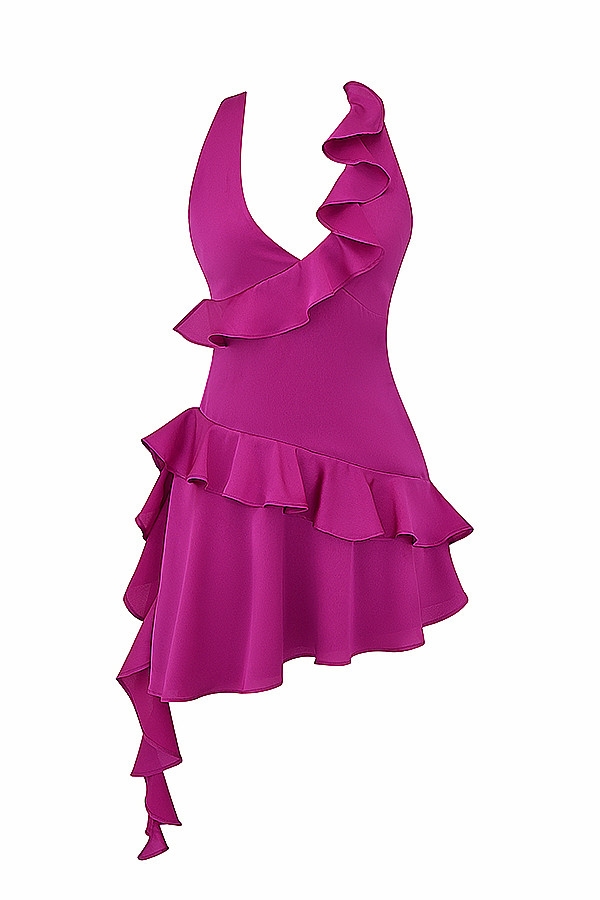 Mistress Rocks Magenta Ruffle Mini Dress - SALE — image 12