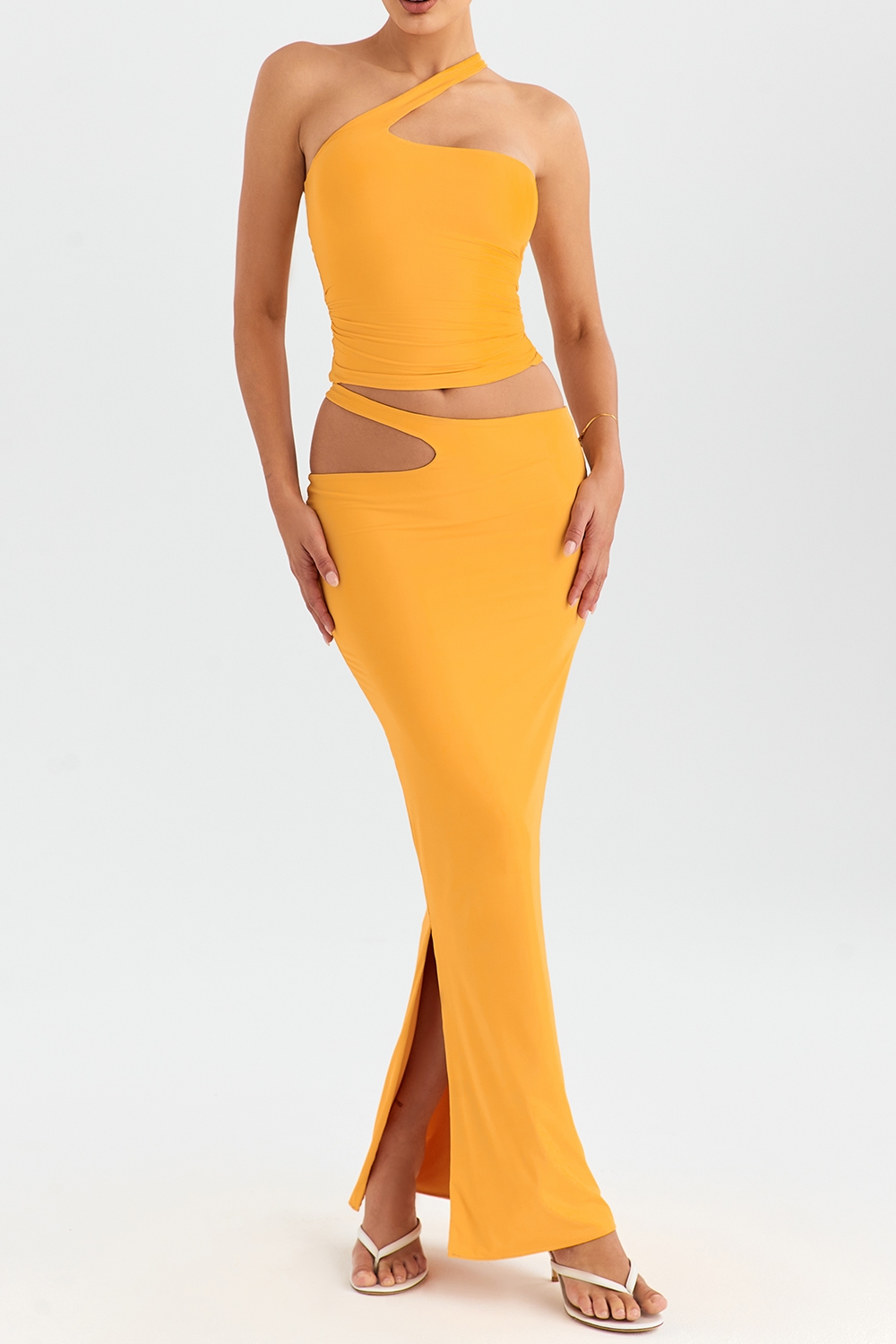 Mistress Rocks Tangerine Cutout Maxi Skirt - SALE — image 3