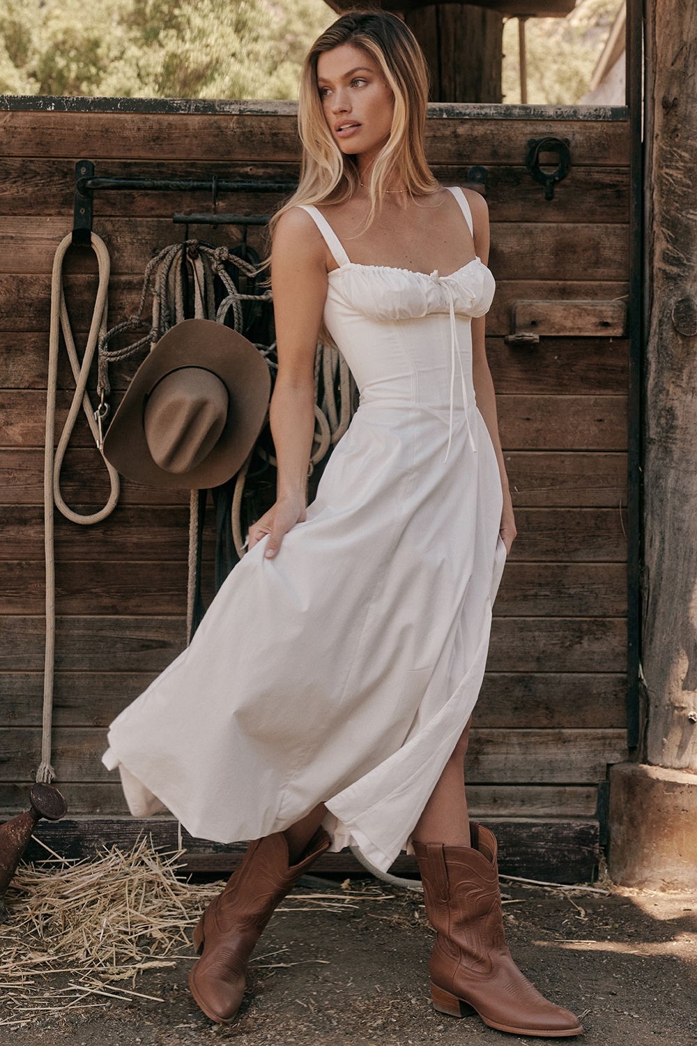Carmen  White Bustier Sundress — image 14
