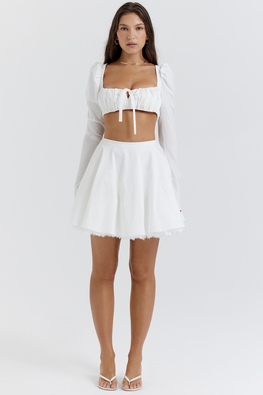 Nahla  White Bow Mini Skirt — image 3
