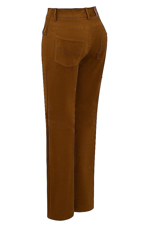 Apollo  Tan Vegan Suede Trousers — image 14