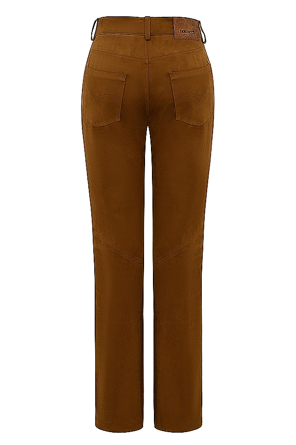 Apollo  Tan Vegan Suede Trousers — image 15