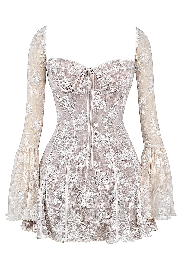 Analissa  Vintage Cream Lace Corset Dress — image 16
