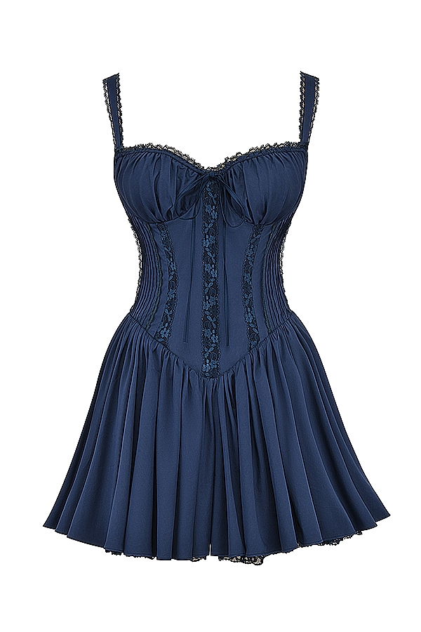 Pietra  French Navy Corset Mini Dress — image 12