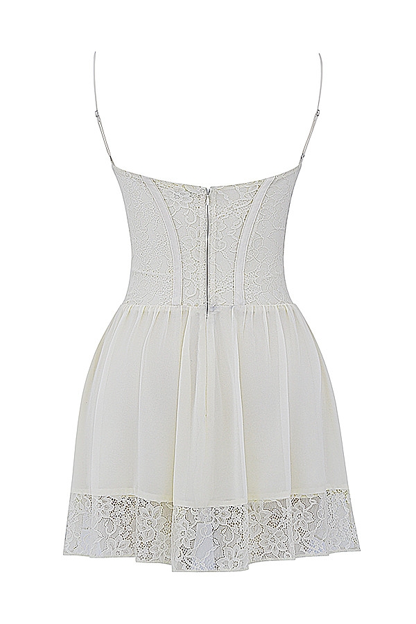 Mistress Rocks Ivory Lace Mini Dress - SALE — image 14