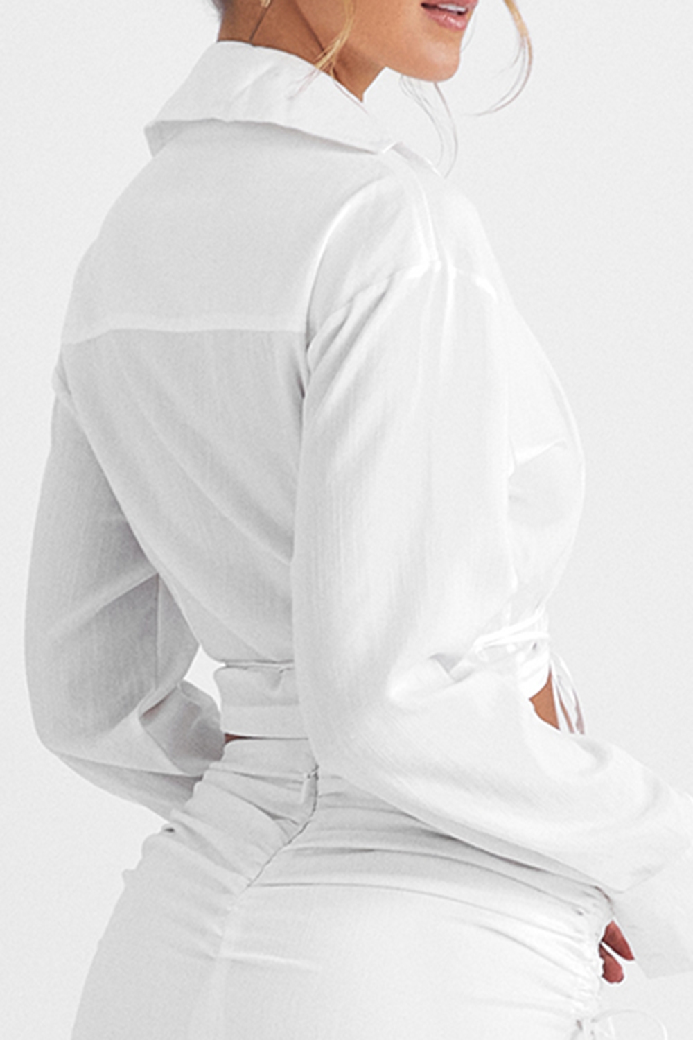 Mistress Rocks White Cropped Shirt - SALE — image 7