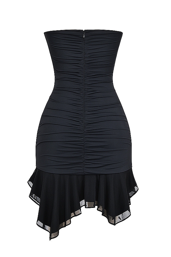 Mistress Rocks Black Strapless Ruffle Mini Dress - SALE — image 14