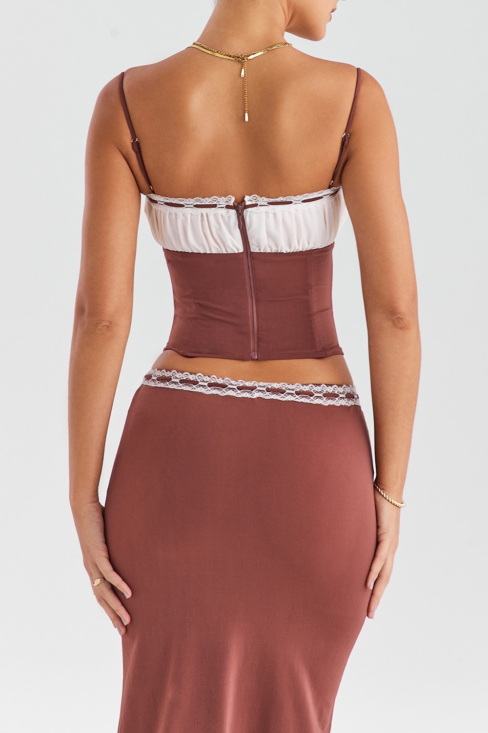 Mistress Rocks Coffee & Cream Gathered Corset - SALE — image 8