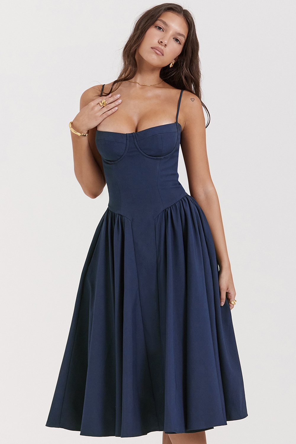 Samaria  French Navy Corset Sundress — image 1