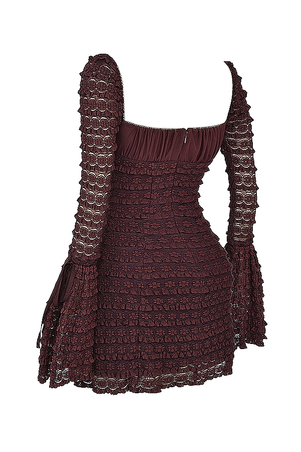 Marisa  Espresso Lace Dress — image 19