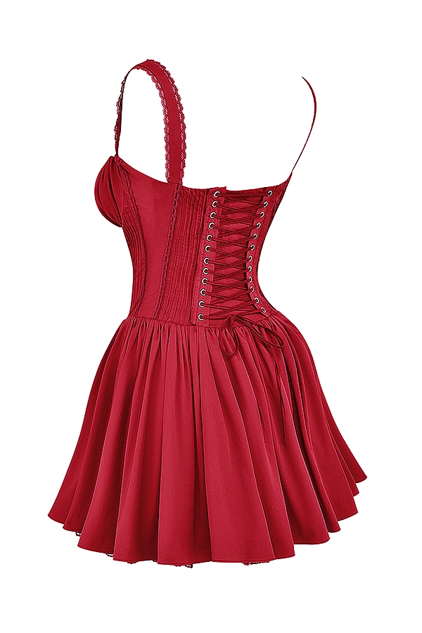Pietra  Cherry Corset Mini Dress — image 17