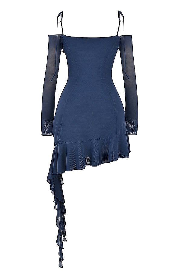 Kiki  French Navy Ruffle Mini Dress — image 18