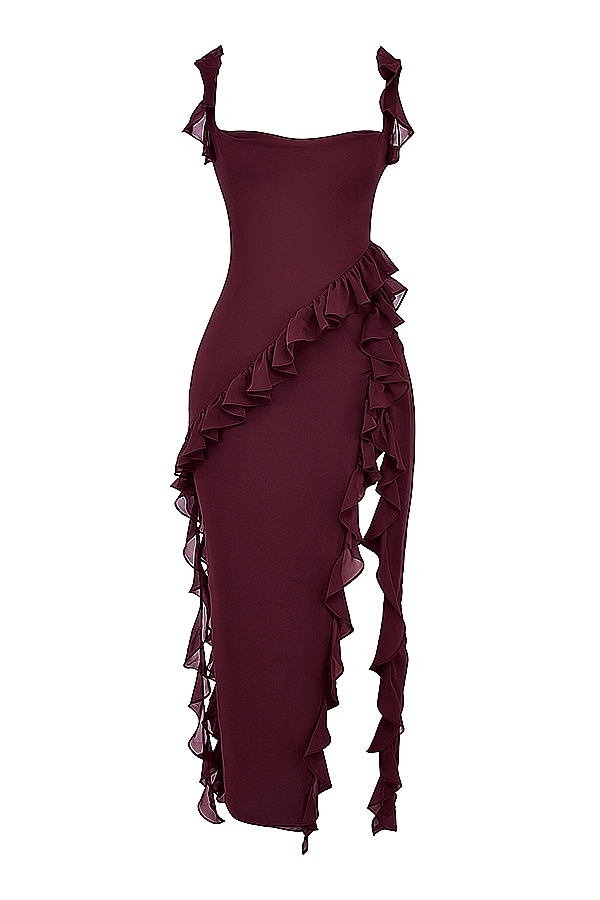 Ariela  Mulberry Ruffle Maxi Dress — image 15