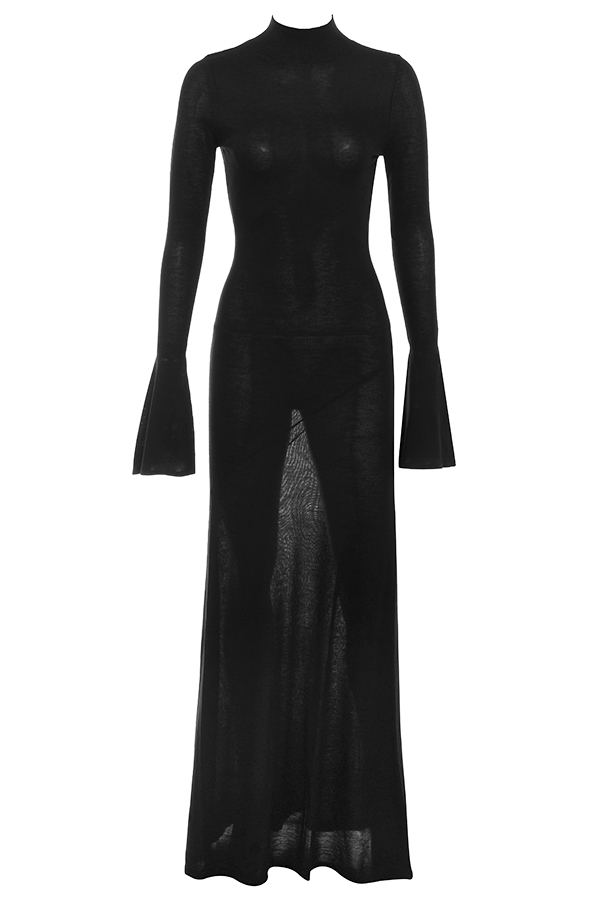 Sancha  Black Knit Maxi Dress — image 13