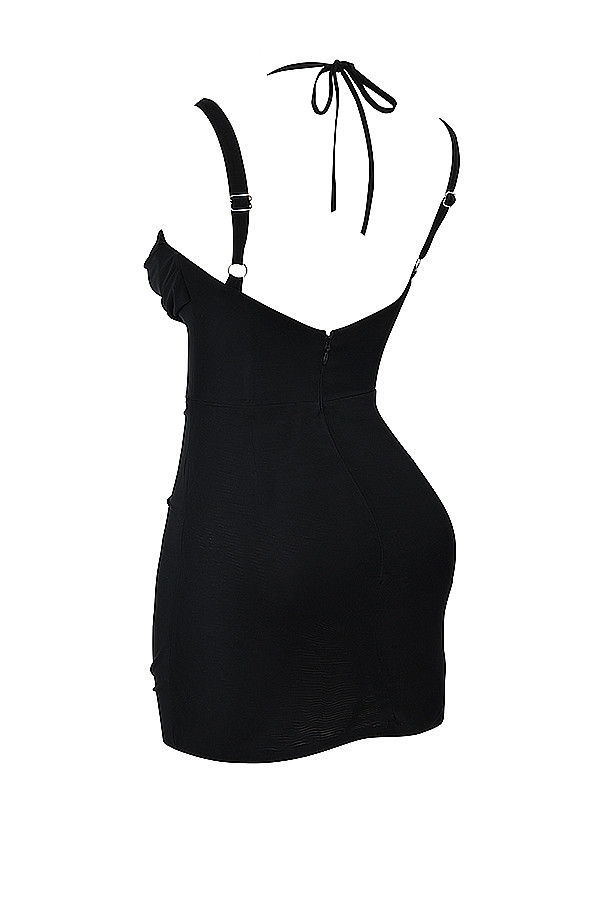 Mistress Rocks Black Ruched Mesh Corset Dress - SALE — image 14