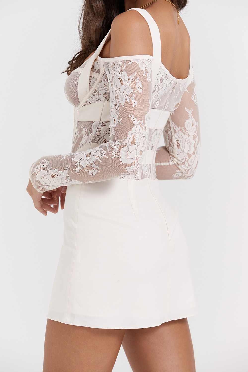 Mistress Rocks Vanilla Lace Corset Mini Dress - SALE — image 8