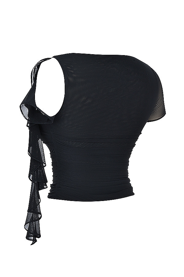 Mistress Rocks Black Ruffle Top - SALE — image 12