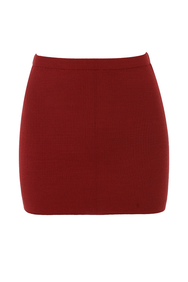 Mistress Rocks Sangria Knit Mini Skirt - SALE — image 11
