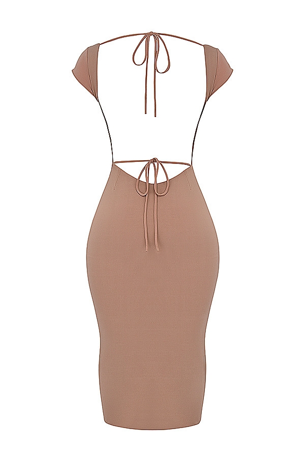 Mistress Rocks Clay Lace Back Midi Dress - SALE — image 15