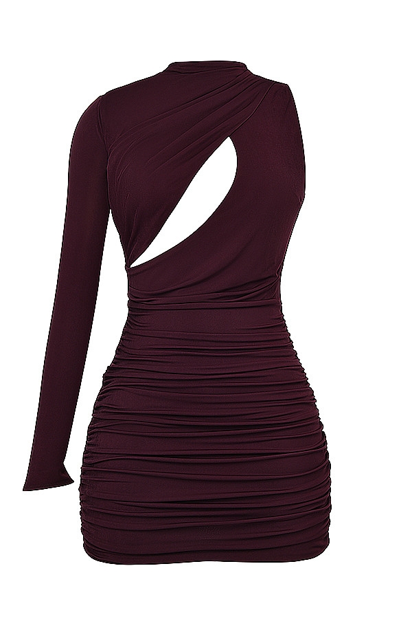 Mistress Rocks Wine Cutout Mini Dress - SALE — image 11