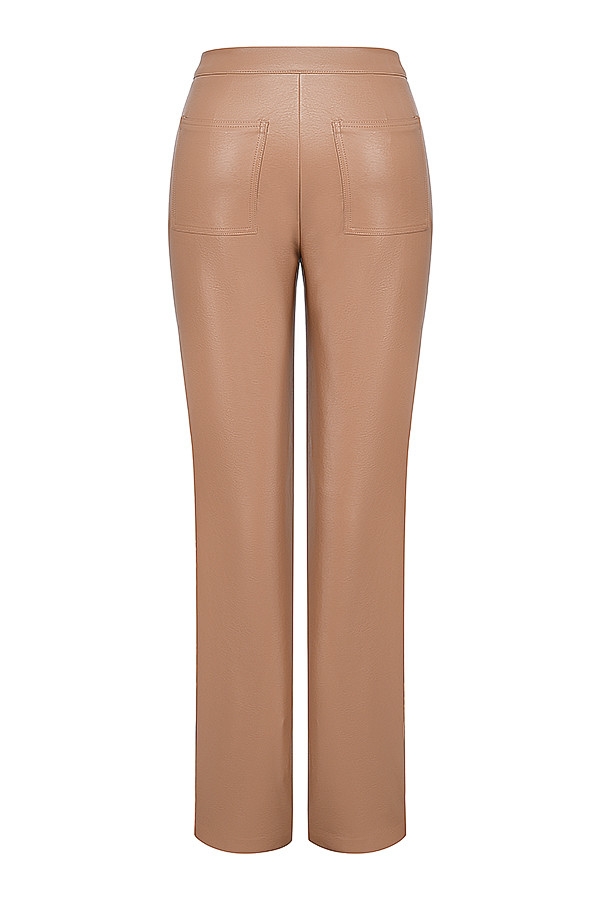 Mistress Rocks Nutmeg Vegan Leather Trousers - SALE — image 14