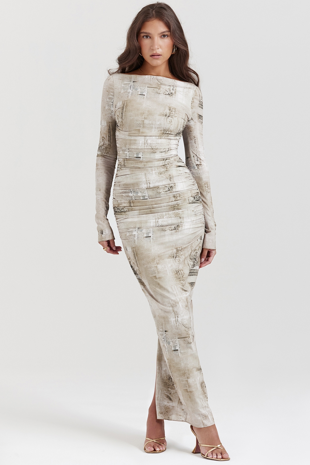 Lanetta  Pale Sage Print Maxi Dress — image 1