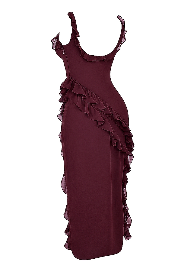 Ariela  Mulberry Ruffle Maxi Dress — image 16