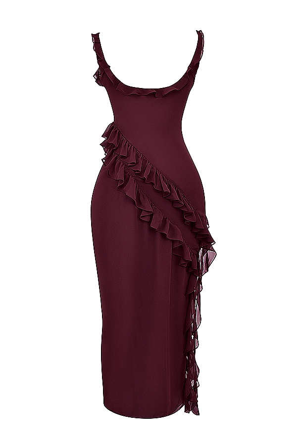 Ariela  Mulberry Ruffle Maxi Dress — image 17