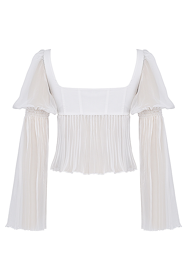 Lucie  White Pleated Top — image 10