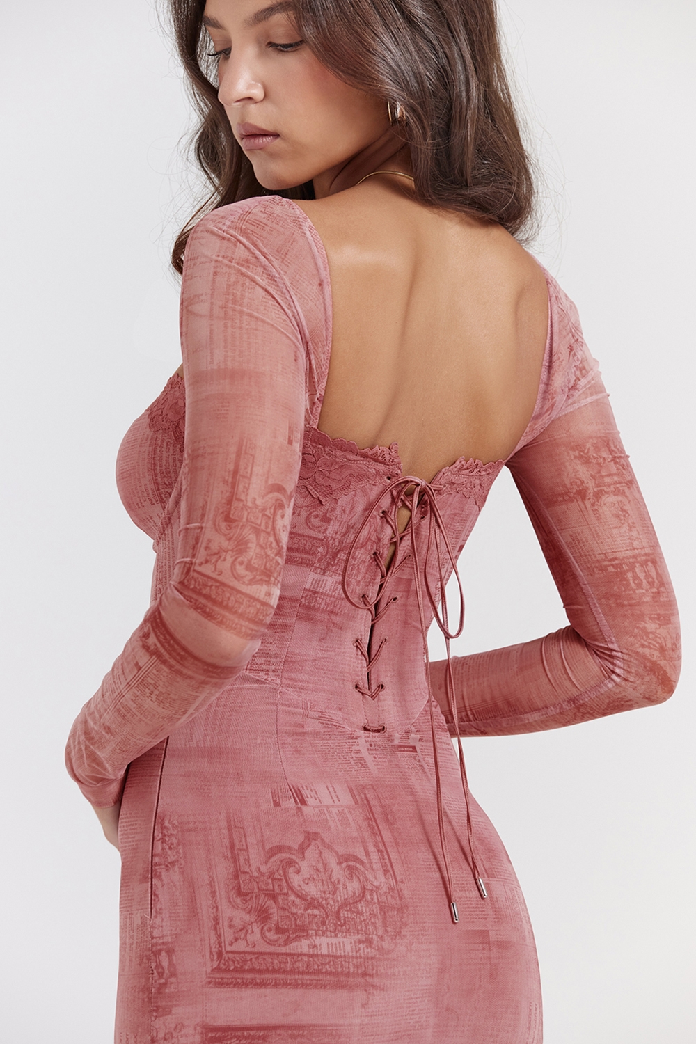 Seraphina  Pink Print Corset Dress — image 11
