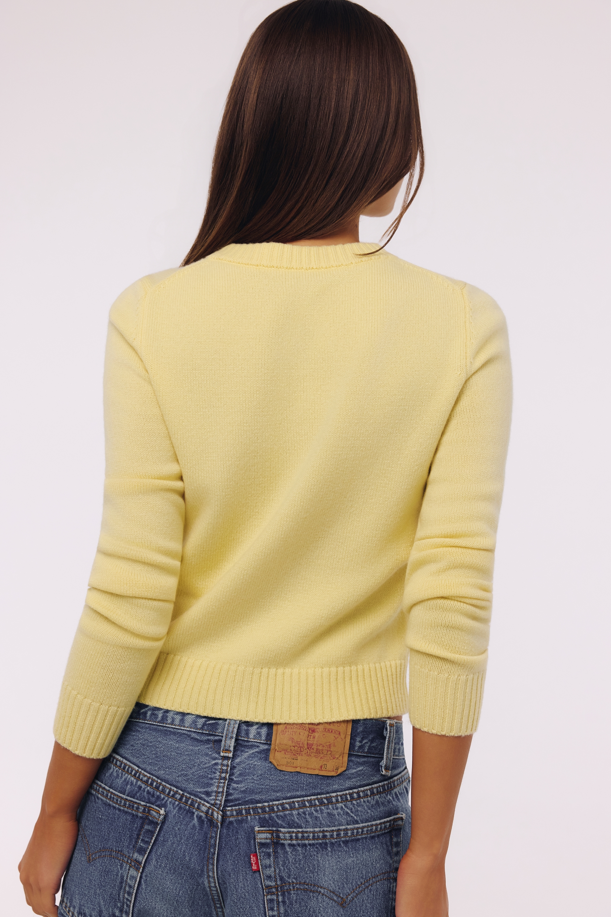Signature Lemon Cashmere + Merino Wool Cardigan — image 9