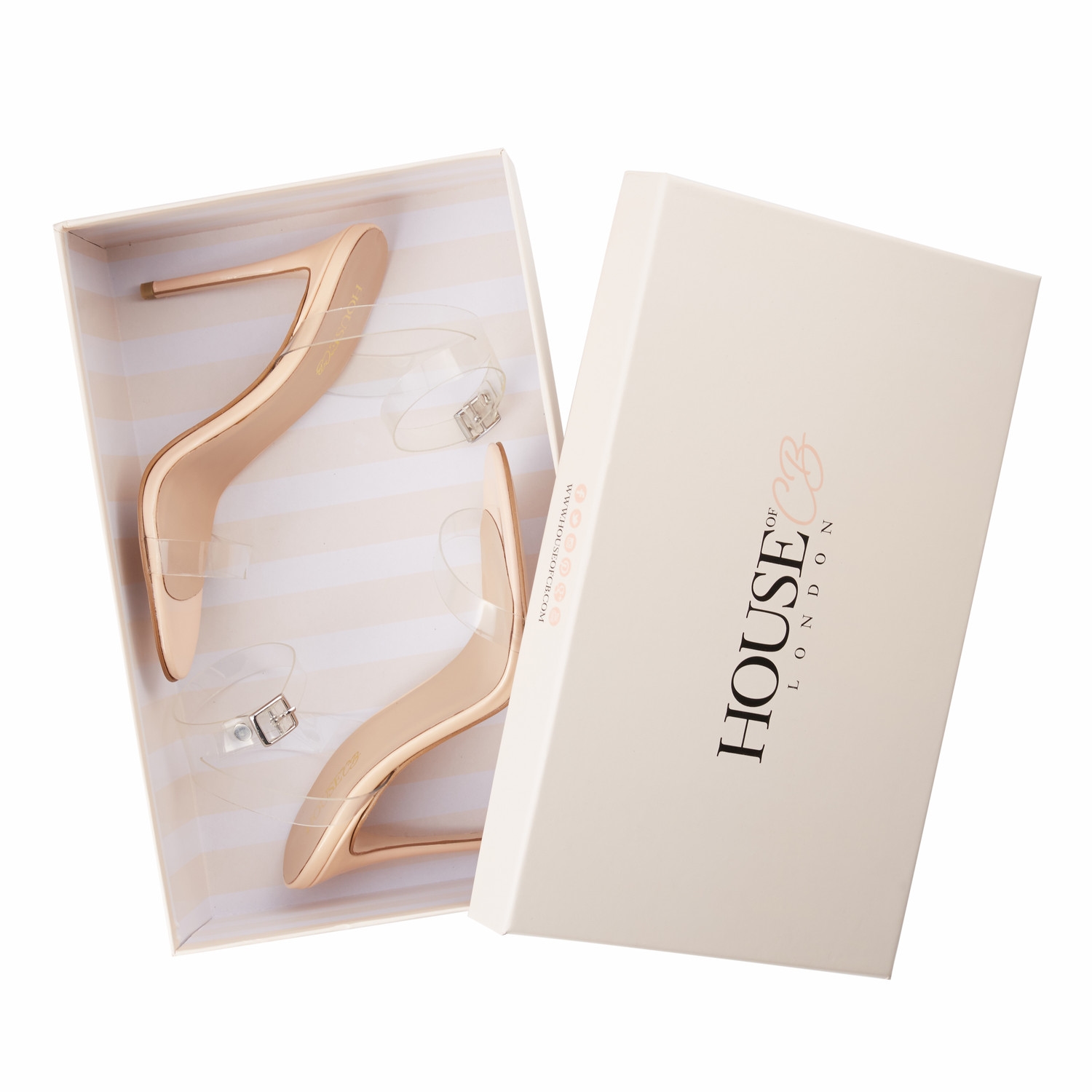 GHOST Clear Straps Beige Leather Sandals — image 8